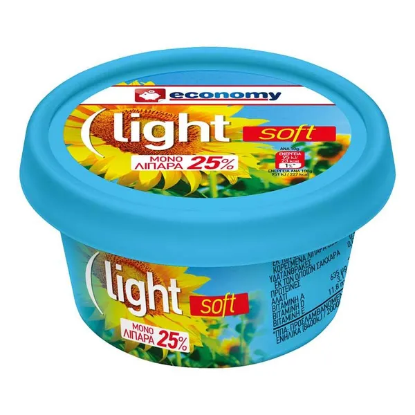 ECONOMY Μαργαρίνη Soft Light 25% 250gr