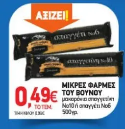 μακαρόνια σπαγγέτίνη Νο10 ή σπαγγέτι Νο8