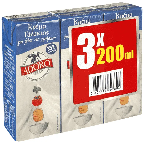 κρέμα γάλακτος 200ml 3τεμ