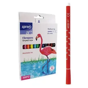 Spree Art Μαρκαδόροι Flamingo 12 Χρωμάτων
