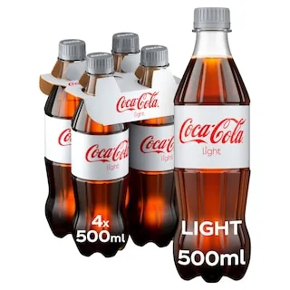 COCA COLA Αναψυκτικό Cola Light Φιάλη 4x500ml