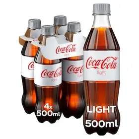 COCA COLA Αναψυκτικό Cola Light Φιάλη 4x500ml
