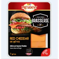 Τυρί Cheddar Αγγλίας σε φέτες President 7 φέτες 140g