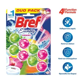 Μπλοκ Τουαλέτας Power Activ Escapes Hawaii Sensation Bref Wc Block 2x50g