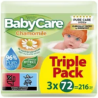 Babycare Χαμομήλι Μωρομάντηλα Triple Pack 3x72τεμ