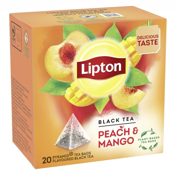 LIPTON Τσάι Μαύρο Ροδάκινο Μάνγκο 20x1.8g