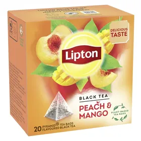 LIPTON Τσάι Μαύρο Ροδάκινο Μάνγκο 20x1.8g