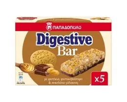 ΠΑΠΑΔΟΠΟΥΛΟΥ Μπάρες Δημητριακών Digestive Φυστικοβούτυρο 140g