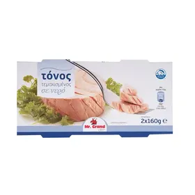MrGrand Τόνος Φιλέτο Σε Νερό 2x160γρ.