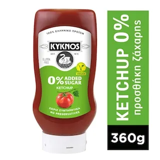 ΚΥΚΝΟΣ Κέτσαπ 0% Προσθήκη Ζάχαρης Top Down 360g