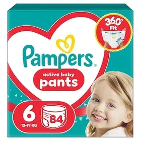 PAMPERS Πάνες Βρακάκι Pants Νο6 84 Τεμάχια