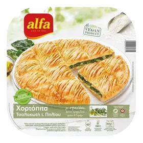 Τσαλακωτή χορτόπιτα χειροποίητη