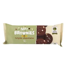 Μασούτης Από Τον Τόπο Μας Μπισκότα Soft Brownies Με Τριπλή Σοκολάτα 160γρ.