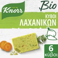 KNORR Ζωμός Λαχανικών Βιολογικός Vegan 6 κύβοι 60g