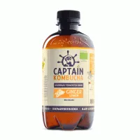 Βιολογικό Ανθρακούχο Ποτό με Γεύση Ginger-Λεμόνι Captain Kombucha 400 ml