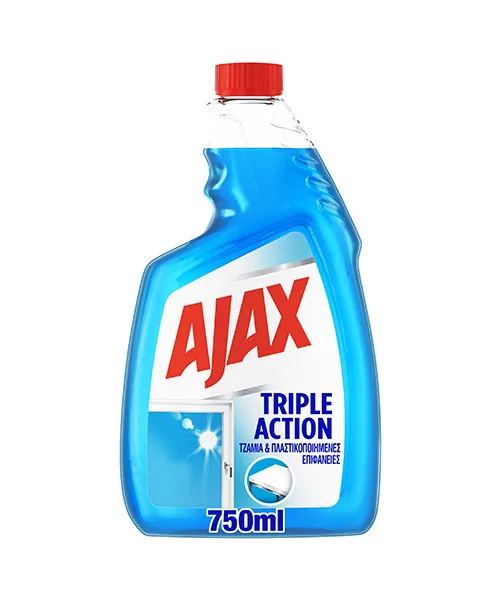Υγρό Spray για τα Τζάμια Triple Action Ajax (750ml)