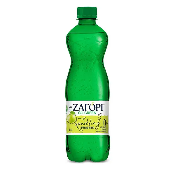 Ζαγόρι Go Green Ανθρακούχο Νερό Πράσινο Μήλο 500ml.