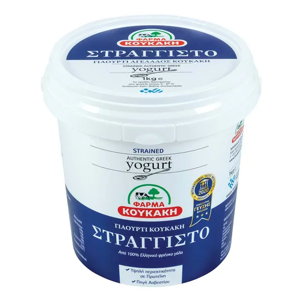 Στραγγιστό γιαούρτι φάρμα ΚΟΥΚΑΚΗ 1kg πλήρες ή 2%