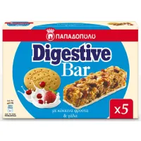 Digestive Bar Μπάρες Δημητριακών με Κόκκινα Φρούτα & Σοκολάτα Γάλακτος