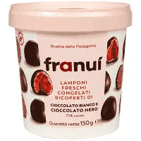 Franui Σμέουρο Επικάλ. Σοκολάτα Λευκή & Υγείας Nero Κατεψυγ. 150 gr