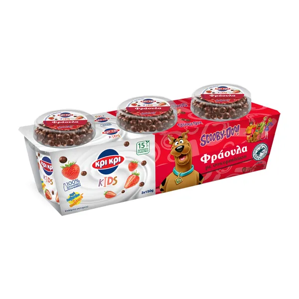 Όλα τα επιδόρπια γιαουρτιού KPI KPI kids 3x150gr (Scooby Doo)