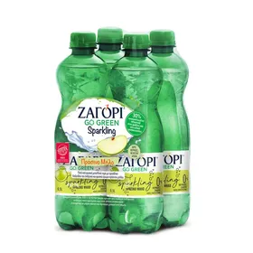 Ζαγόρι Go Green Ανθρακούχο Νερό Πράσινο Μήλο 4x500ml. (Μέγιστη Ποσότητα 5τεμ.)