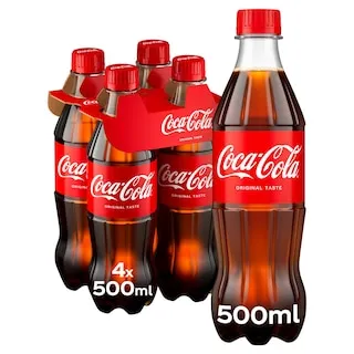 COCA COLA Αναψυκτικό Cola Φιάλη 4x500ml