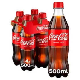 COCA COLA Αναψυκτικό Cola Φιάλη 4x500ml