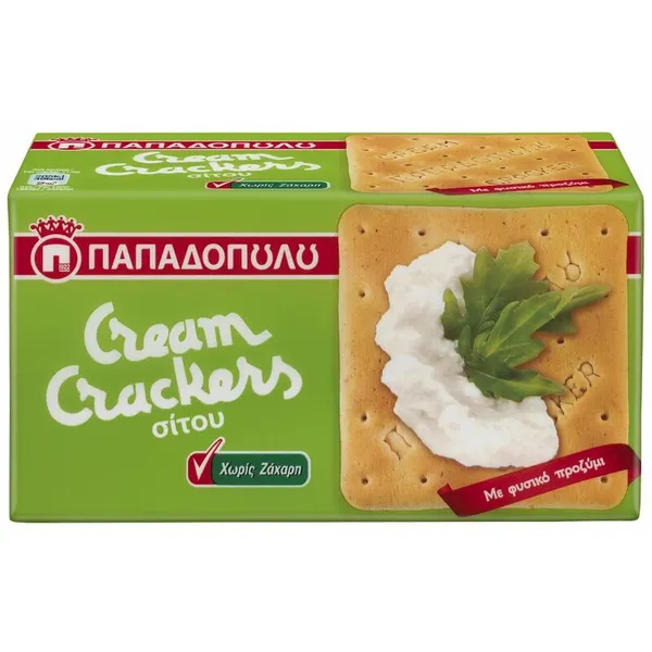 ΠΑΠΑΔΟΠΟΥΛΟΥ Cream Crackers Σίτου Χωρίς Ζάχαρη 165gr