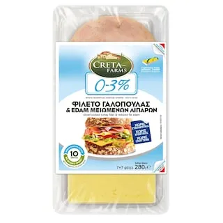 COMBI Σετ Γαλοπούλα Φιλέτο Χωρίς & Τυρί Edam 280g