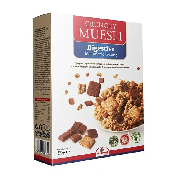 MrGrand Muesli Crunchy Choco Digestive 375γρ.