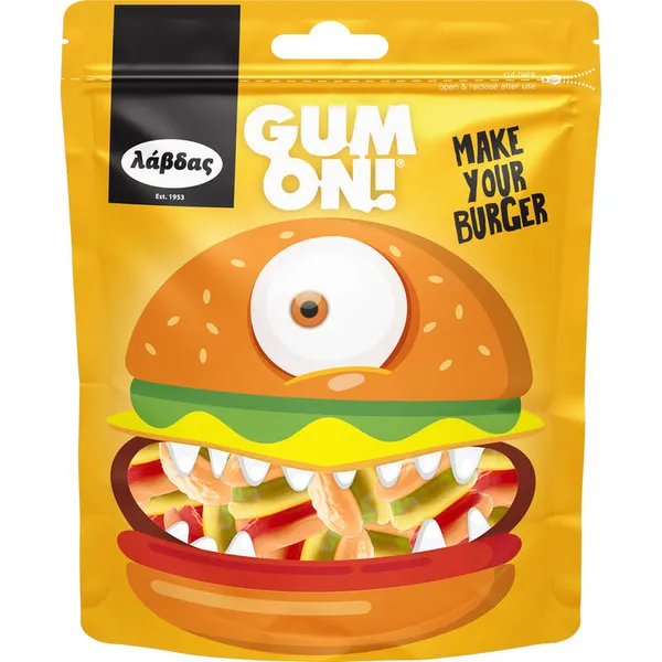 GUM ΟΝ Καραμέλες Jelly Burger