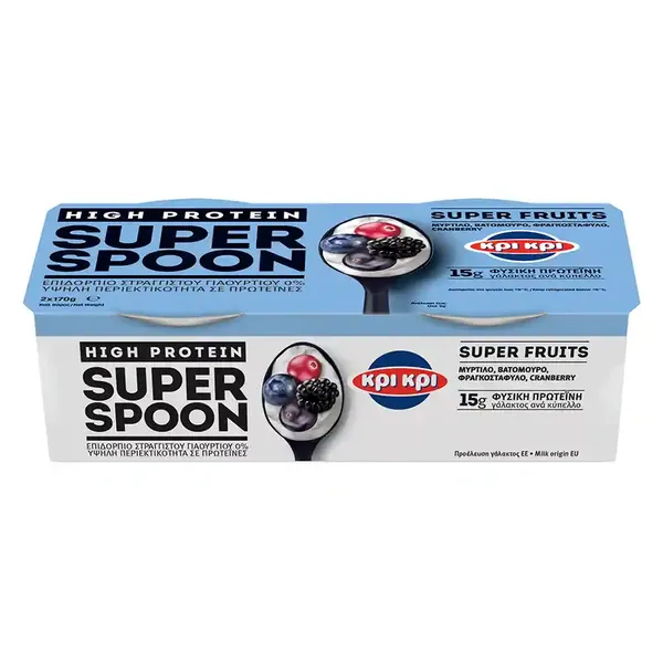 Επιδόρπιο ΚΡΙ ΚΡΙ superspoon blueberry 2X170γρ.