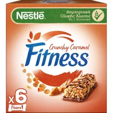 Nestle FITNESS® Μπάρες Δημητριακών με Τραγανή Καραμέλα 6 μπάρες*23,5g