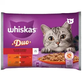 Whiskas Duo Advance Υγρή Τροφή Γάτας Κλασικοί Συνδυασμοί 4x13x85gr
