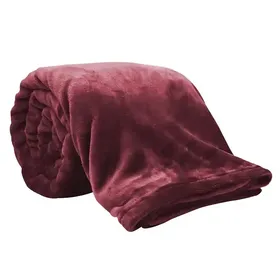 Artisti Italiani Κουβέρτα Fleece Με Κέντημα Μπορντό 200x220cm. 1 τεμ.
