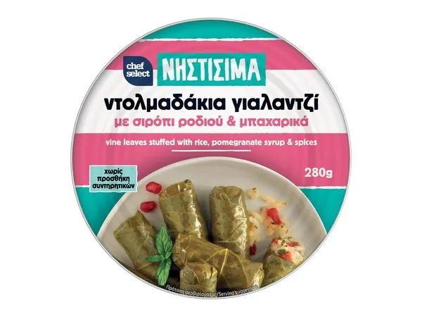 Chef Select Νηστίσιμα Ντολμαδάκια γιαλαντζί με σιρόπι ροδιού και μπαχαρικά