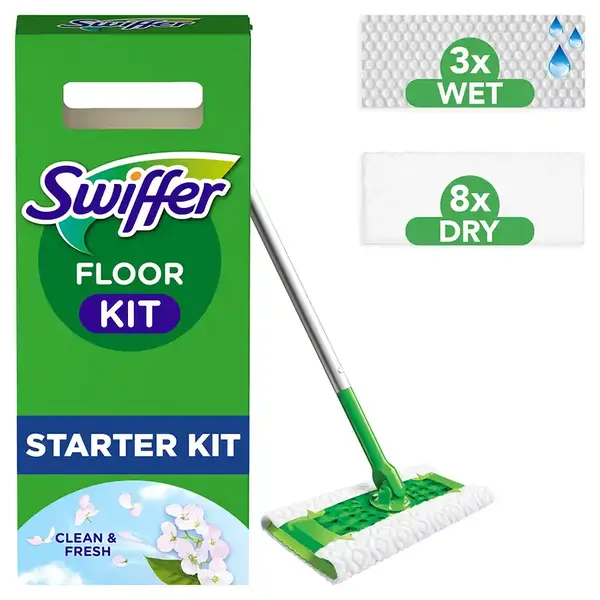 Swiffer Έτοιμη Σκούπα (8 Στεγνά Πανάκια + 3 Υγρά Πανάκια)