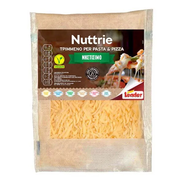 Vegan τριμμένο per pasta & pizza ή σε φέτες flavor gouda NUTTRIE 200gr
