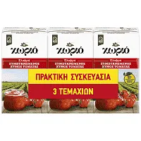 ΧΩΡΙΟ Ελαφρά Συμπυκνωμένος Χυμός Τομάτας 3x250g