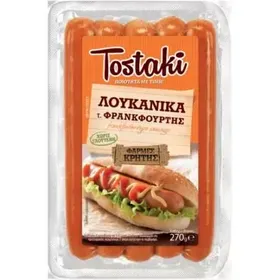 TOSTAKI Λουκάνικα Φρανκφούρτης 270g