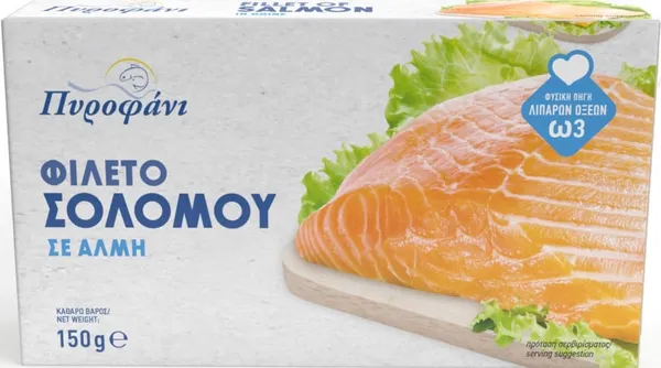 φιλέτο σολομού (σε άλμη 150γρ / σε σάλτσα τομάτας 170γρ)