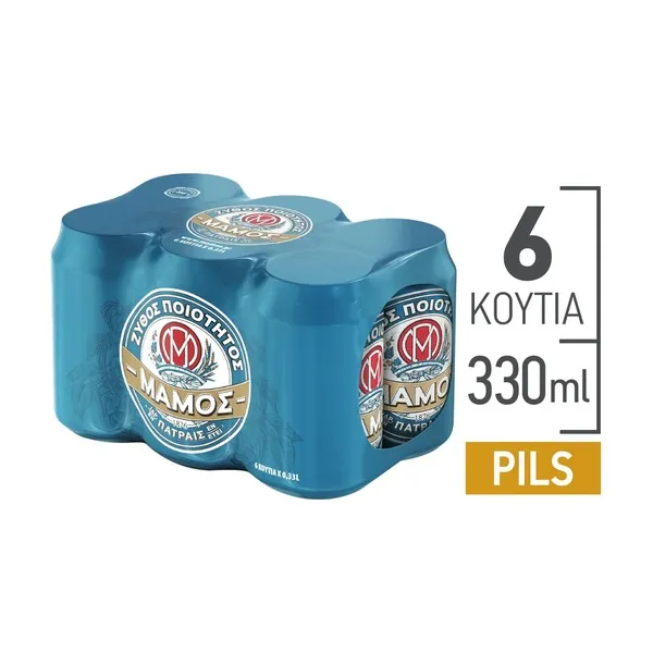 ΜΑΜΟΣ Μπίρα Pils 6x330ml