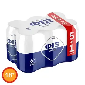 ΦΙΞ Ελλάς Μπίρα Lager 5x330ml +1 Δώρο
