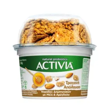 ACTIVIA Επιδόρπιο ΓιαουρτιούΤραγανή Απόλαυση Μέλι και Αμύγδαλα 188gr
