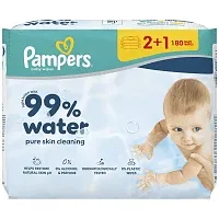 Pampers Aqua Μωρομάντηλα 99% Water 60τεμ. 2+1 Δώρο