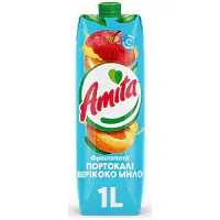AMITA Φρουτοποτό Πορτοκάλι Βερίκοκο Μήλο 1lt
