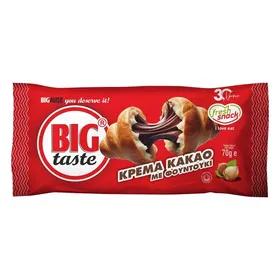 Κρουασάν με γέμιση κρέμα κακάο FRESH SNACK Big taste 70gr