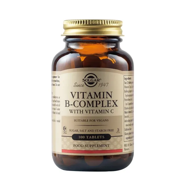 SOLGAR Vitamin B-Complex with Vitamin C 100 ταμπλέτες