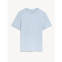T-Shirt με Κλειστή Στρογγυλή Λαιμόκοψη Απαλό Μπλε από 100% βαμβάκι XXL Marks & Spencer